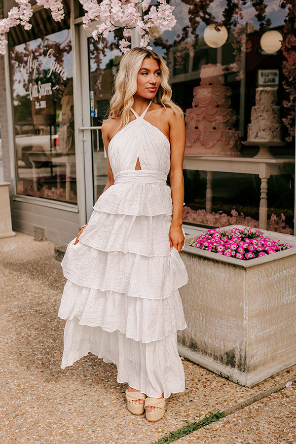 Premium Beloved Bliss Tiered Maxi Dress in Ivory - Ultimate Summer Elegance