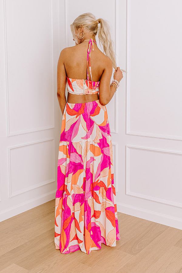 Premium Coastal Charm Halter Maxi Dress - Ultimate Summer Style