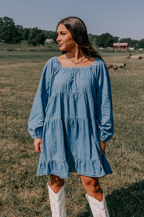 Ultimate Chambray Mini Dress - Effortless Style & Comfort