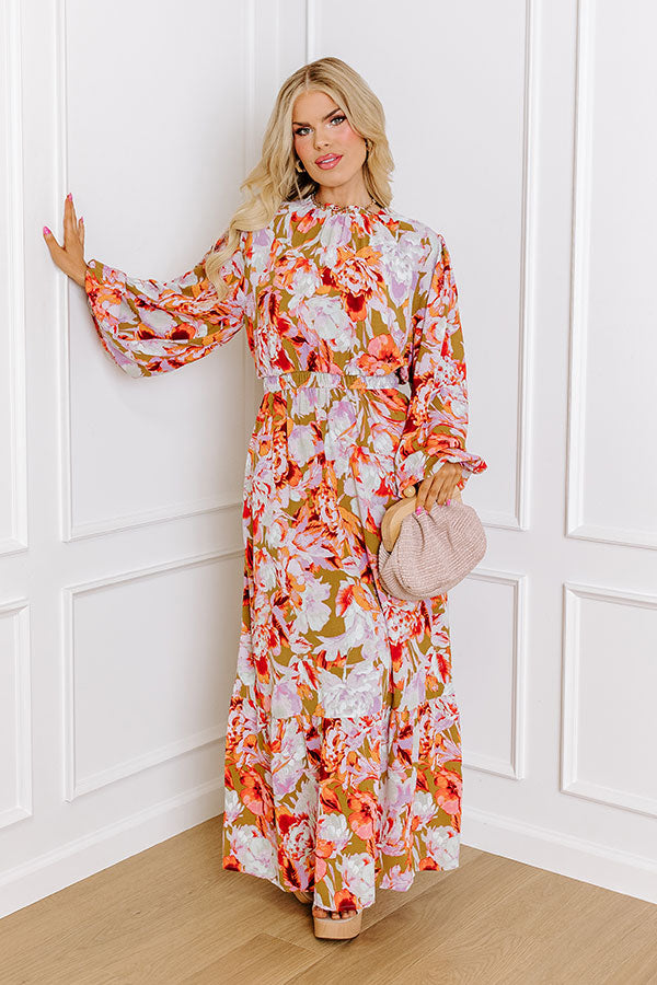 Premium Peony Please Maxi Dress - Ultimate Feminine Style