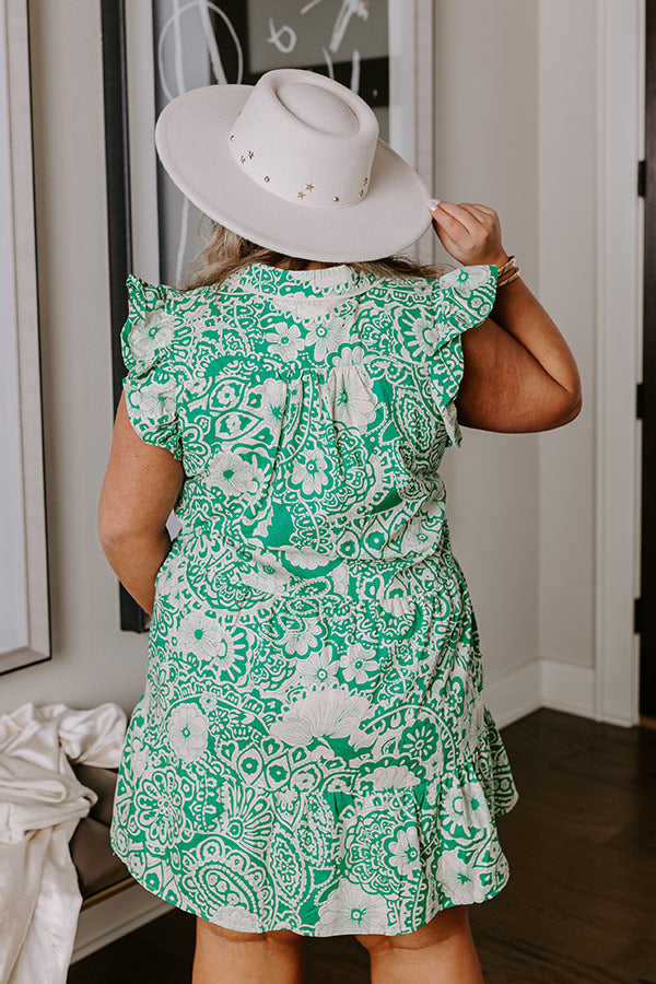 Premium Emerald Floral Dress - Ultimate Summer Style