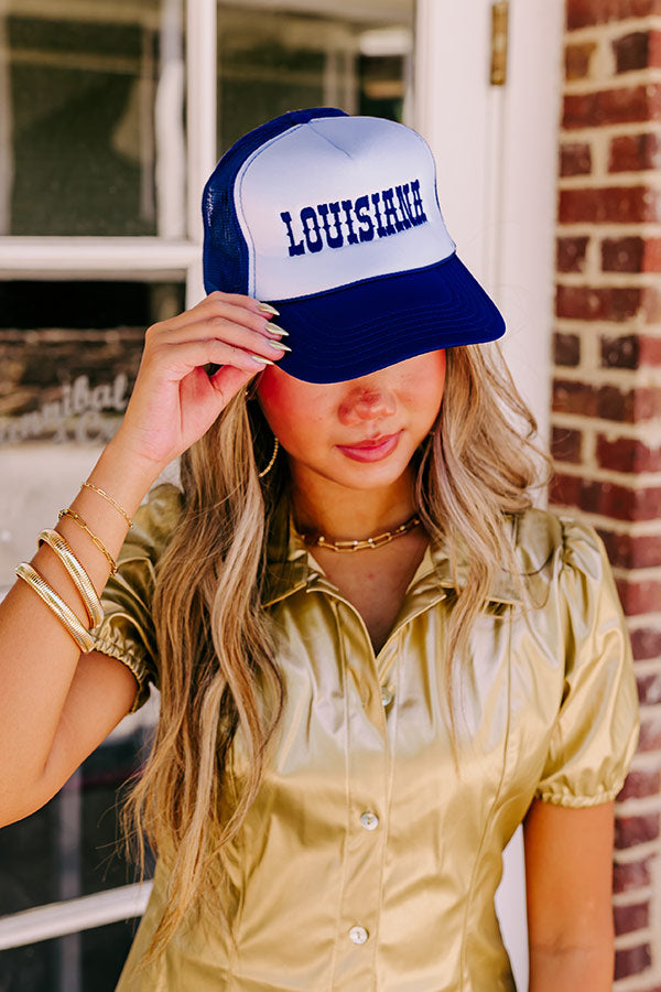 Premium Louisiana Embroidered Trucker Hat - Ultimate State Pride