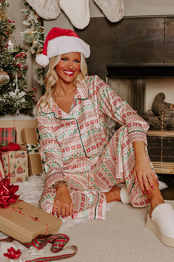 Premium Christmas Morning Satin Pajama Top - Ultimate Comfort & Festive Style