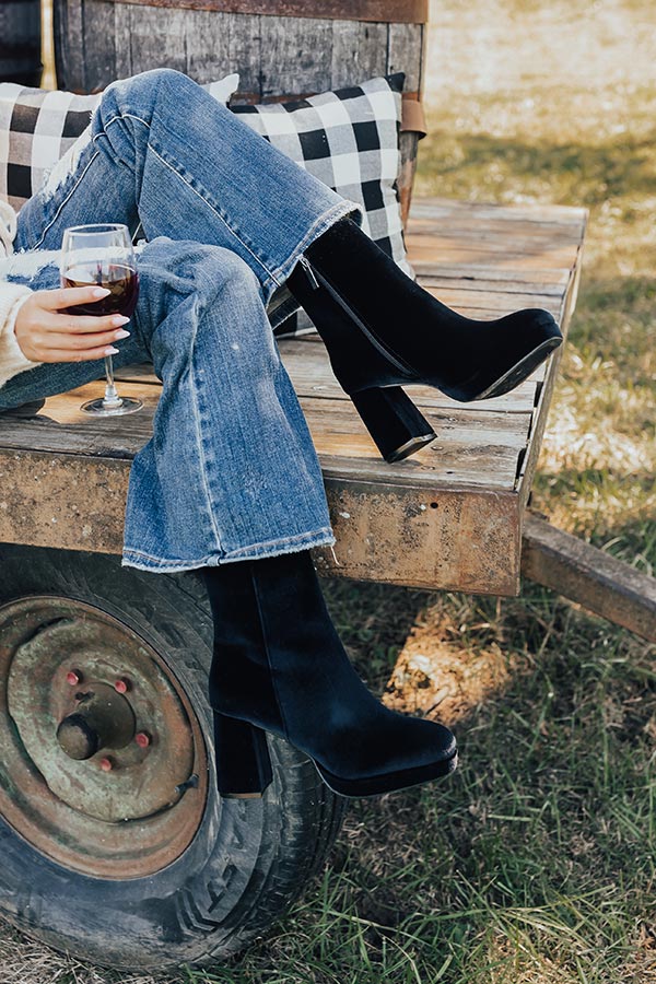 Premium Velvet Bootie - Ultimate Comfort in Black