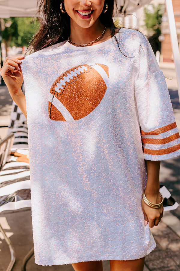 Ultimate Tailgate Glam Sequin T-Shirt Dress