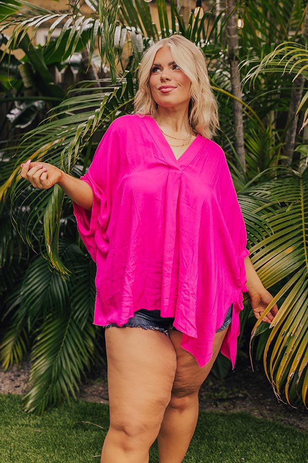 Ultimate Fuchsia Curves Shift Top - Premium Sun-Kissed Sands Collection