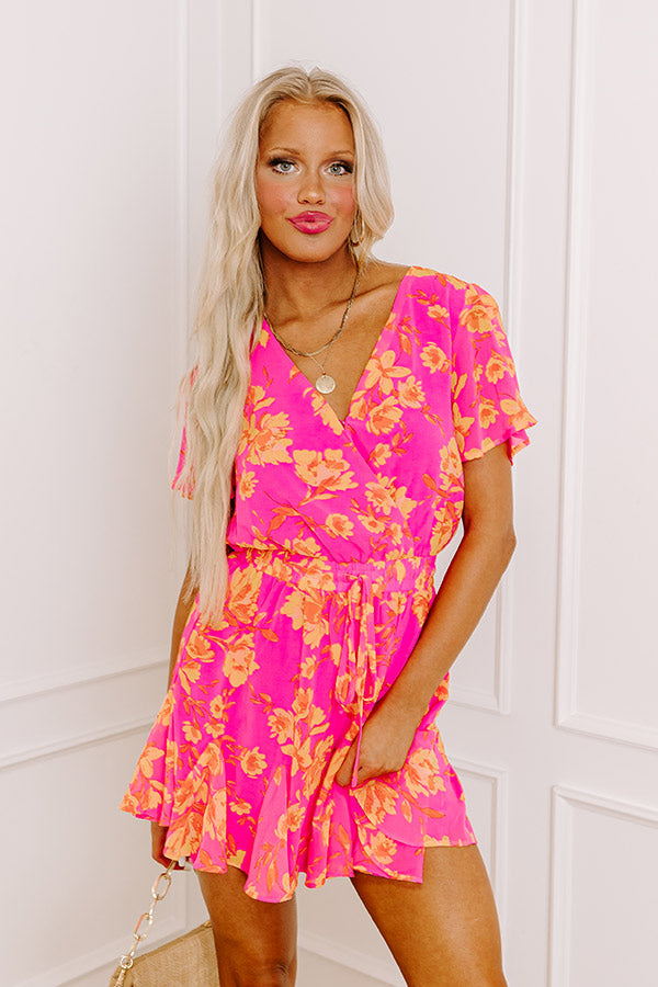 Ultimate Neon Pink Floral Romper - Sassy & Sweet