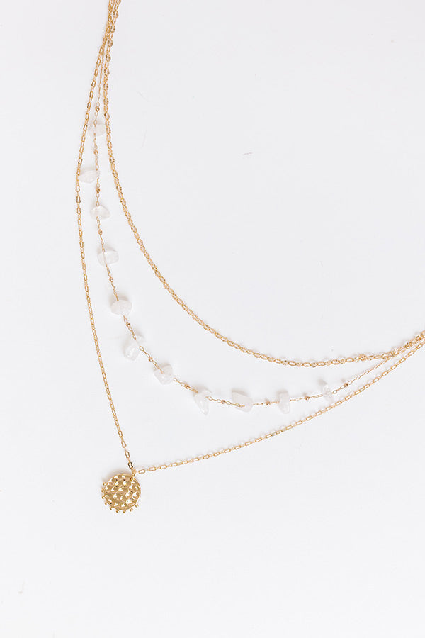 Ultimate Boho Brunch Layered Necklace in White | Premium Style & Sparkle