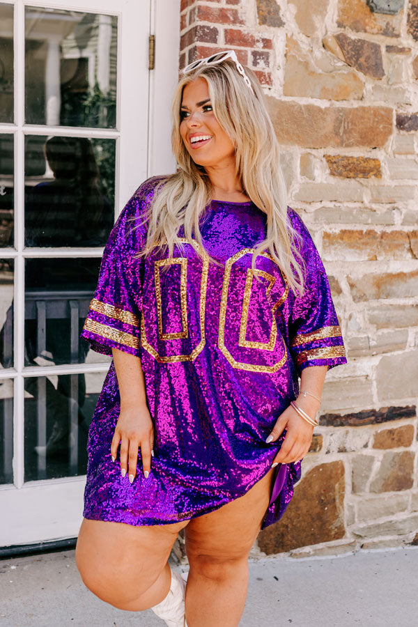 Ultimate Glam Sequin Mini Dress - Purple Curves Collection