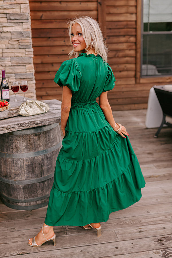 Ultimate Elegance: Hunter Green Maxi Dress