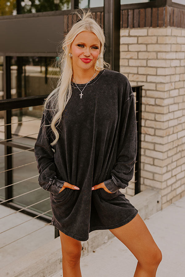 Ultimate Cozy Vintage Sweatshirt Mini Dress - Effortless Style