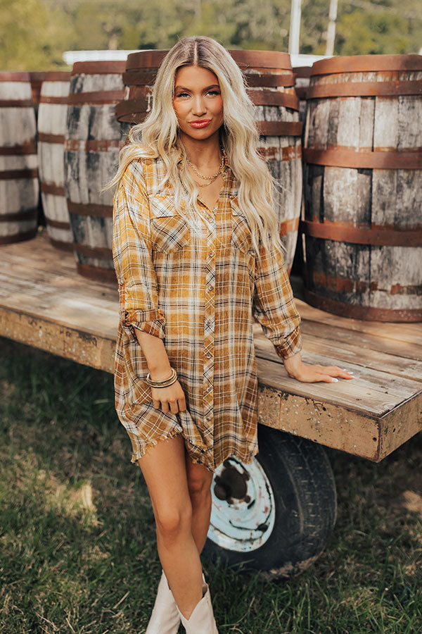 Ultimate Hayride Bliss Plaid Mini Dress