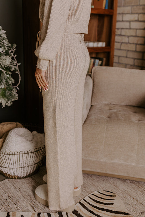 Ultimate Cozy A La Mode High Waist Knit Pants