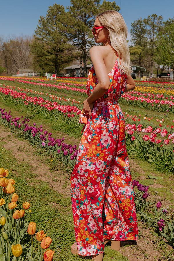 Premium Paradise Floral Jumpsuit - Vibrant Summer Essential