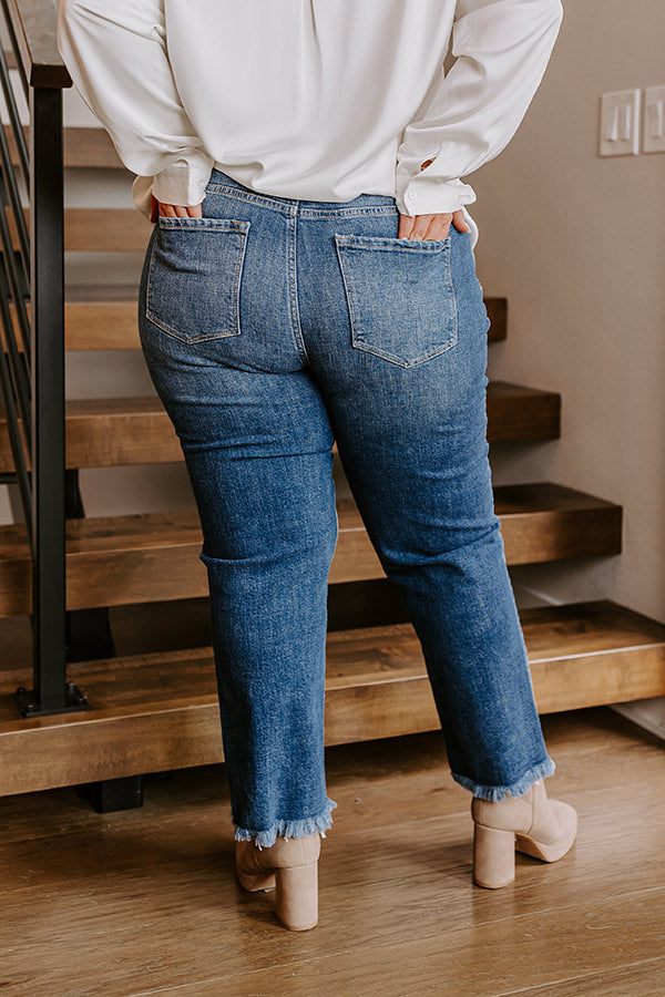 Premium High Waist Straight Leg Jeans - Ultimate Fit for Curves