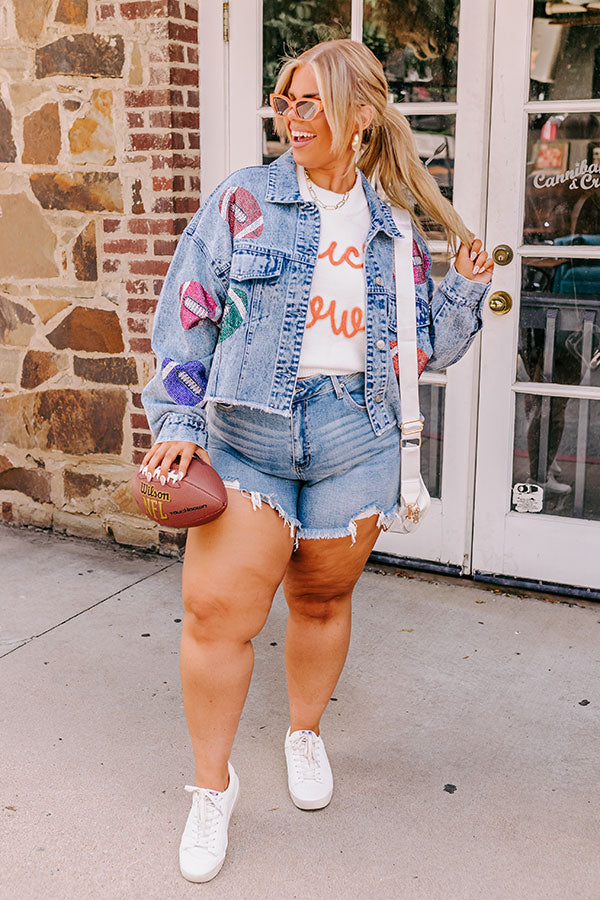 Premium Tailgate Queen Denim Jacket - Ultimate Style for Curves