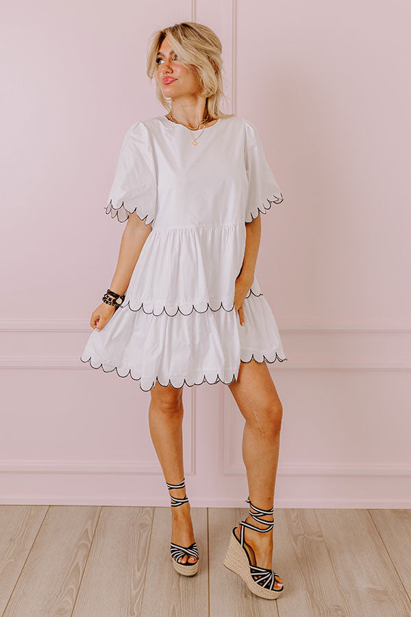 Premium State Of Grace Scalloped Mini Dress - Ultimate Summer Style