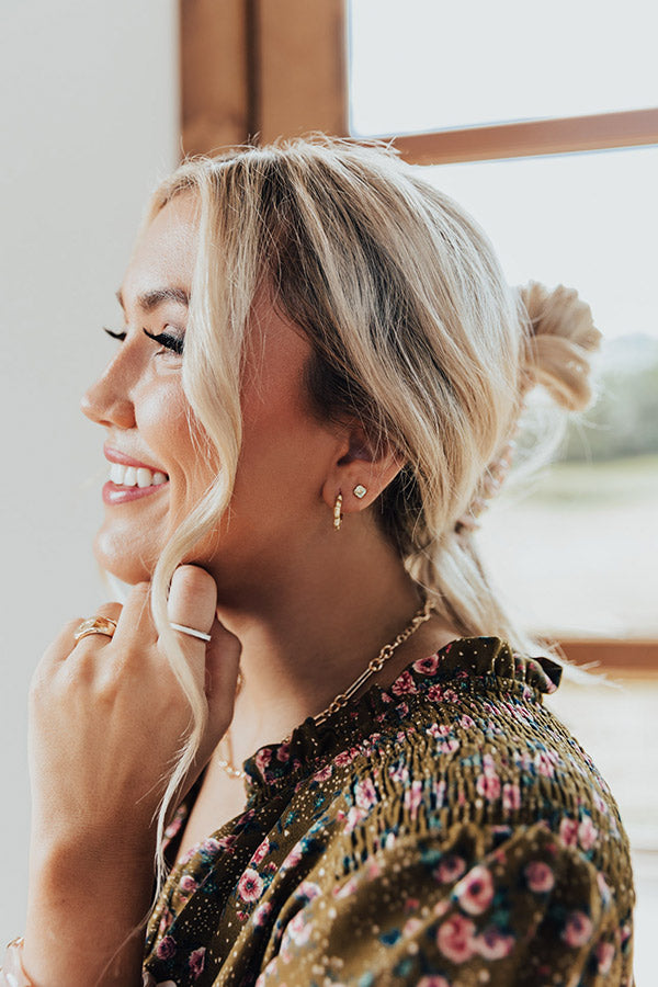 Premium Kendra Scott Abbie Stud & Huggie Earrings Set in Gold - Ultimate Anniversary Edition