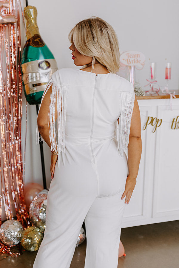 Ultimate Luxury Excursions Jumpsuit - Ivory Elegance