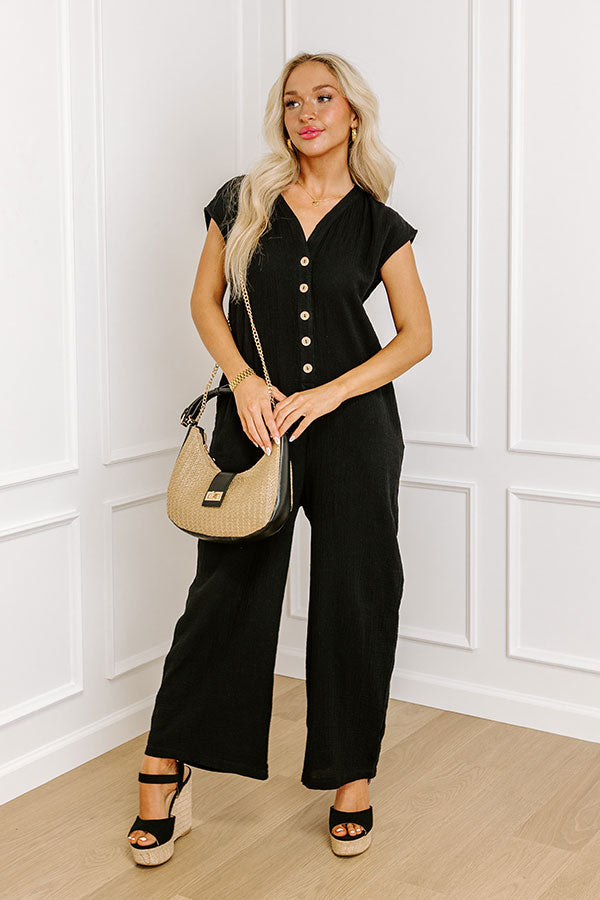 Premium Coastal Travels Jumpsuit - Ultimate Black Edition