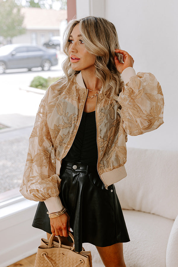 Ultimate Statement Velvet Burnout Bomber Jacket - Luxe Floral Design