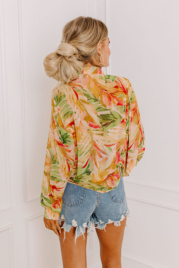 Premium Tropical Bungalow Chiffon Overlay - Ultimate Summer Style Upgrade