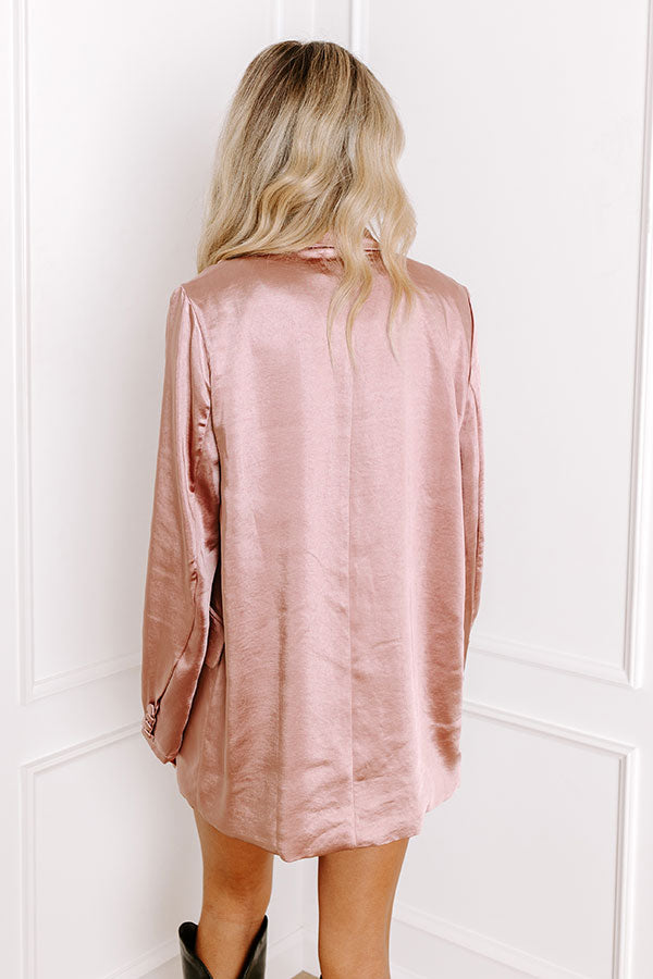 Premium City Luxe Satin Blazer