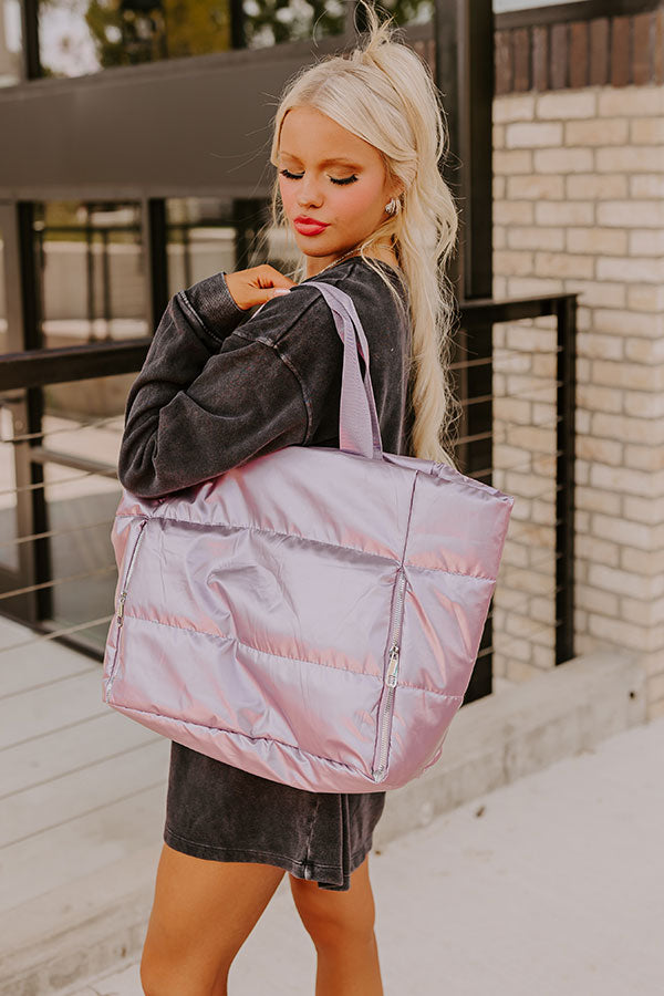 Premium Lavender Puffer Tote - Ultimate Weekend Companion