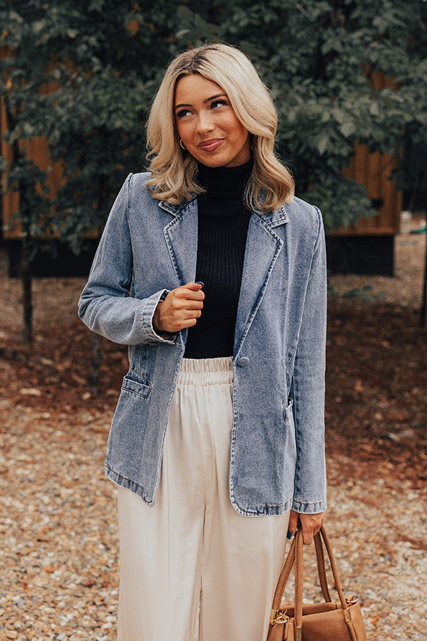 Premium Soho Denim Blazer - Ultimate Fall Fashion Essential