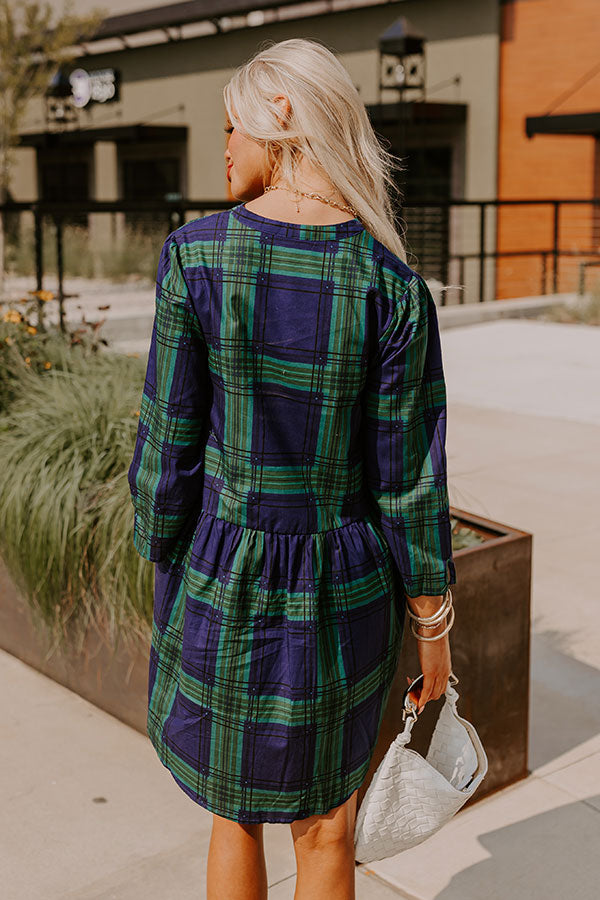 Premium Chic Harvest Plaid Mini Dress - Green | Ultimate Style Upgrade