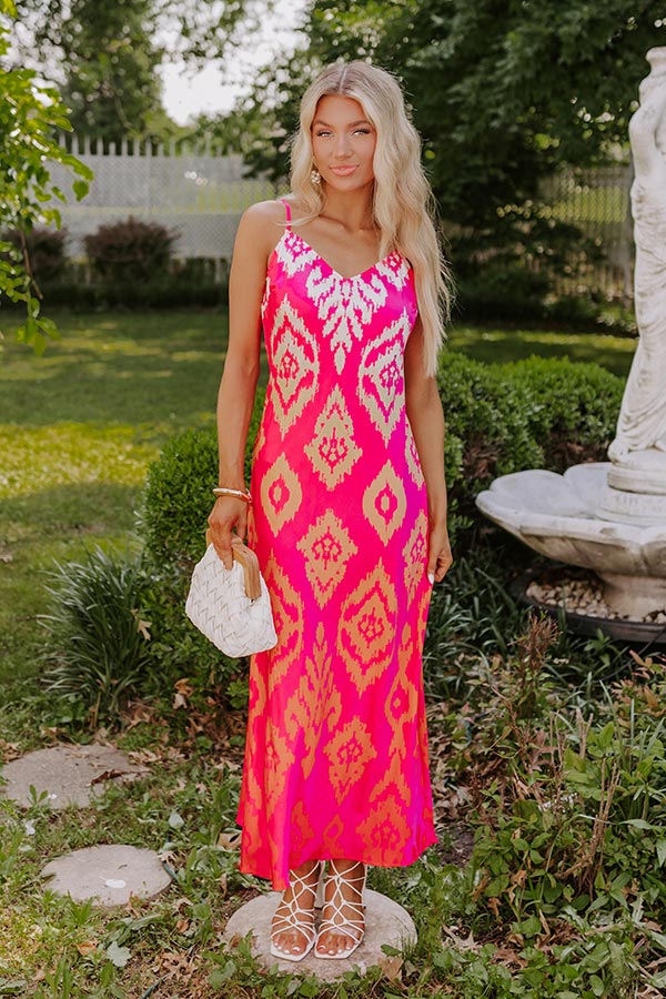 Ultimate Summer Statement Satin Maxi Dress