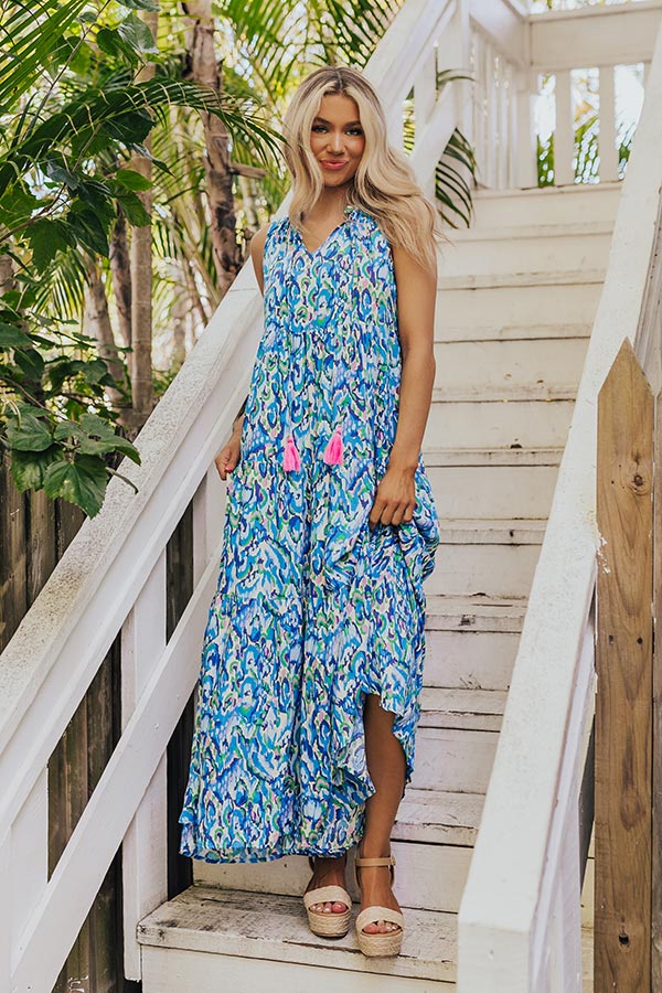 Ultimate Beach Retreat Maxi Dress in Vibrant Blue