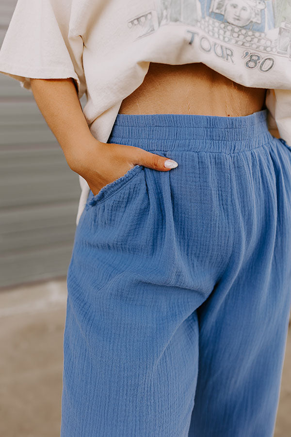 Premium Sandy Coast High Waist Pants - Blue Curves Edition