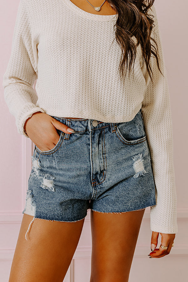 Ultimate Lily High Waist Distressed Denim Shorts