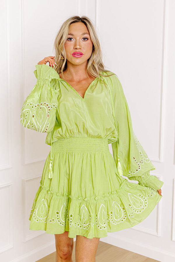 Ultimate Key West Eyelet Mini Dress - Premium Resort Wear