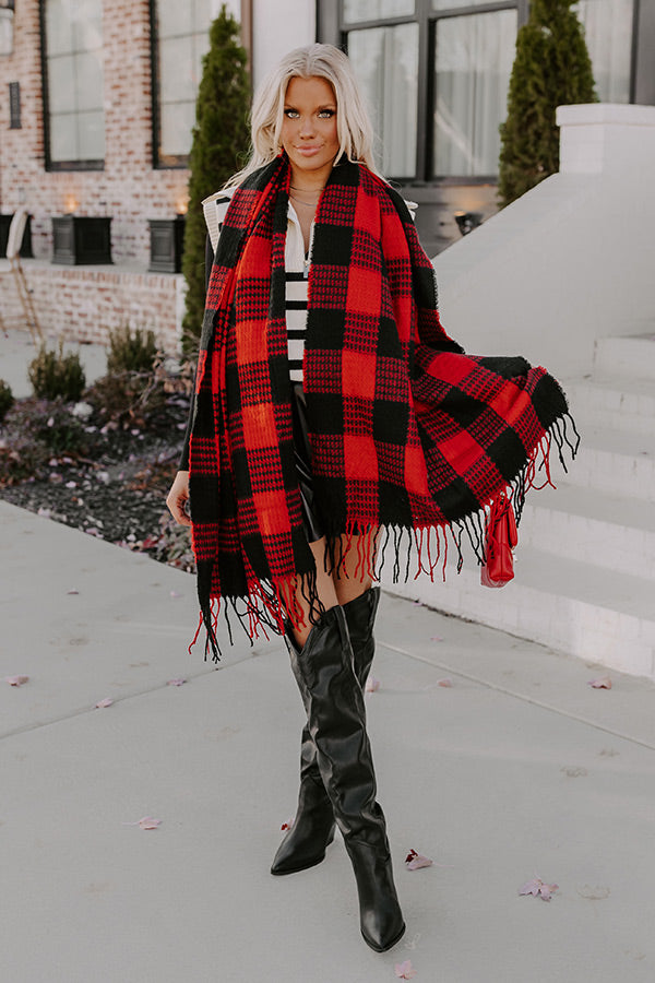 Premium Red Buffalo Check Peppermint Mocha Scarf - Ultimate Winter Style