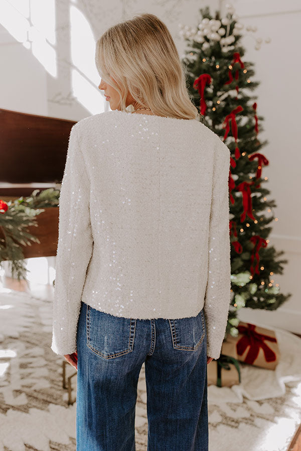 Ultimate Glam Sequin Jacket - Ivory