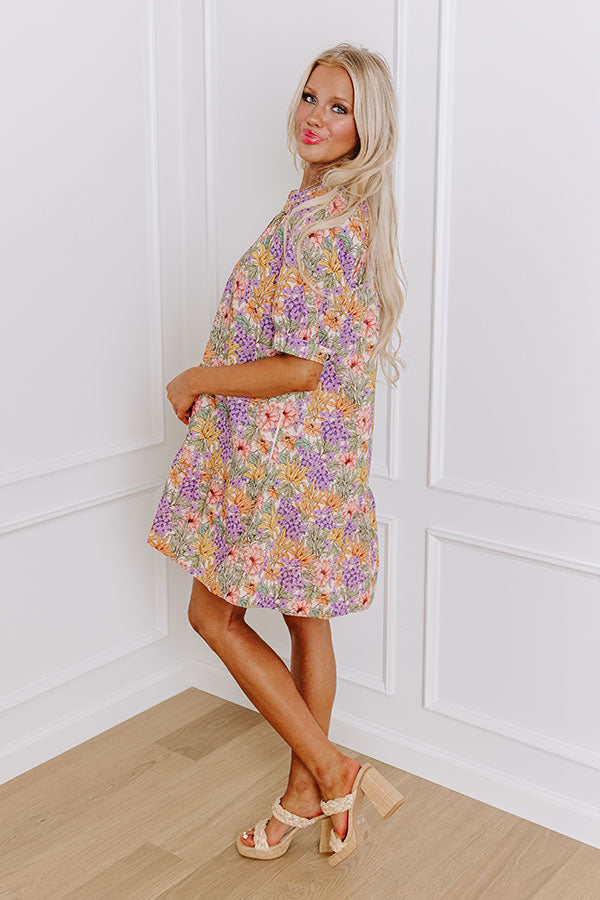 Premium Floral Paradise Button Down Mini Dress - Ultimate Summer Style