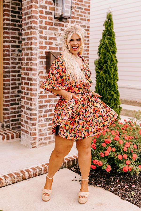 Ultimate Statement Floral Romper - Black Curves Collection