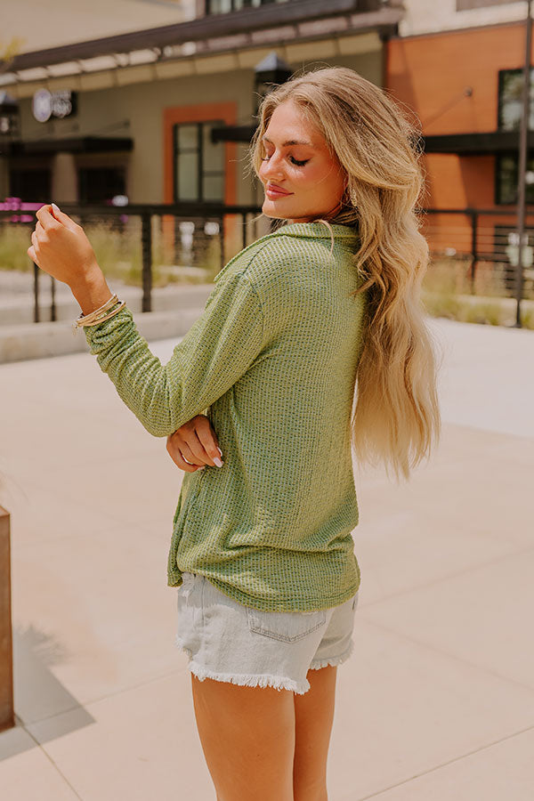 Premium Lime Knit Button-Up Top | Ultimate Style Upgrade