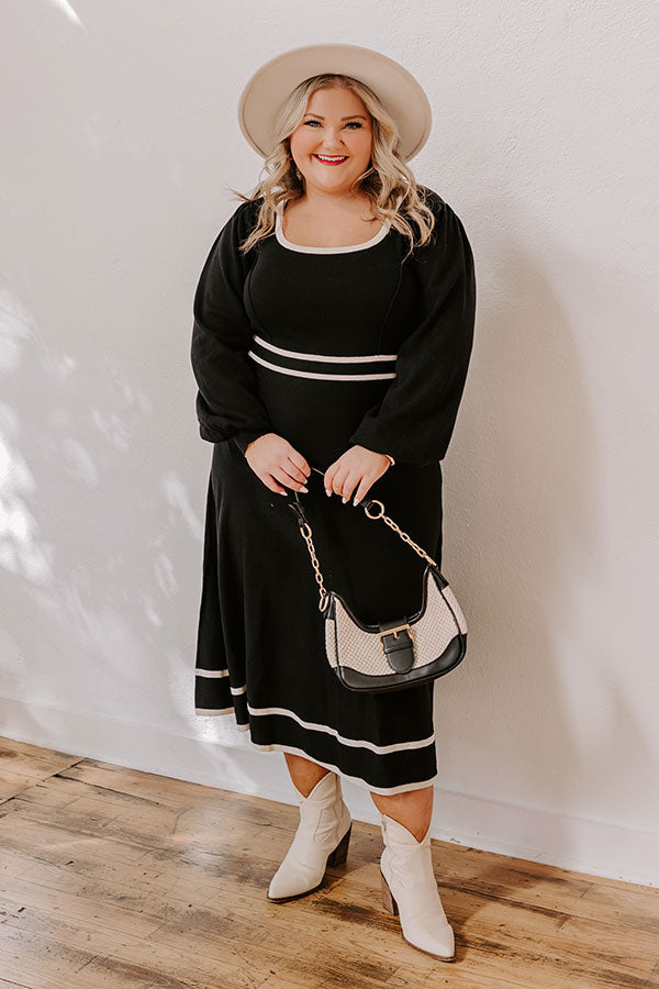 Ultimate Sweet Whispers Knit Midi Dress - Effortless Elegance