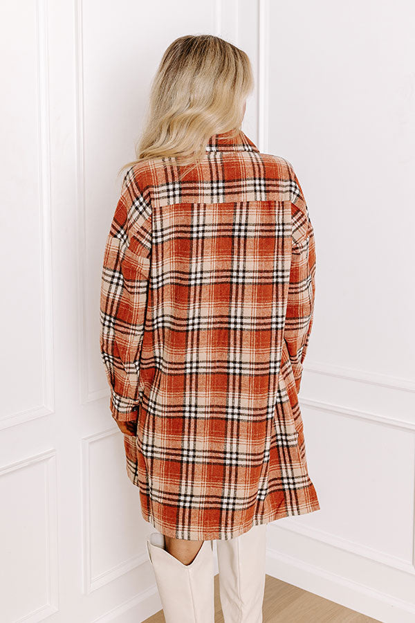 Ultimate Central Park Plaid Dress - Rust Fall Essential