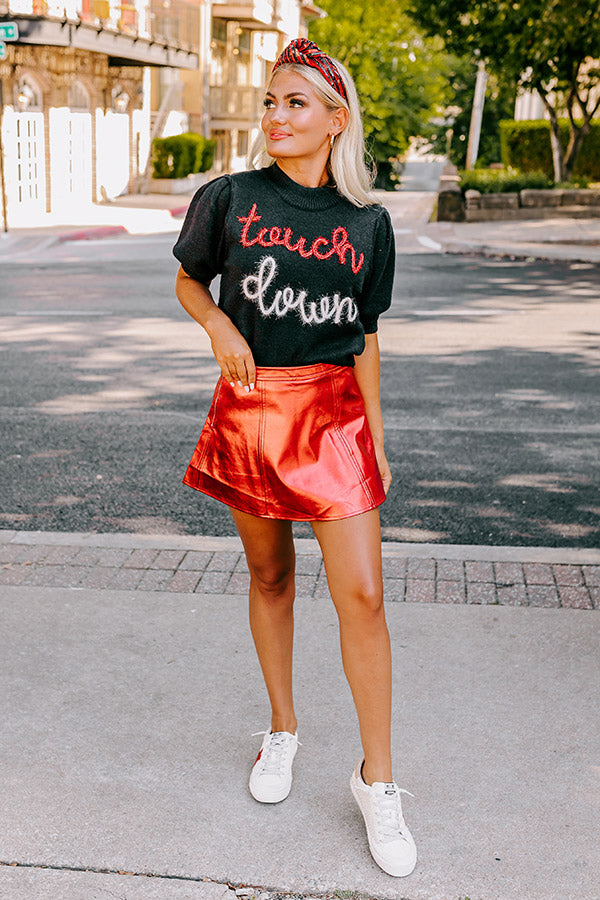 Premium Metallic Red Skort - The Reef Collection