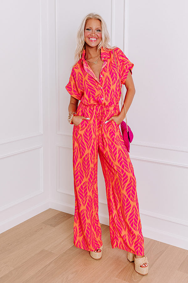 Ultimate Vacation Jumpsuit - Hot Pink