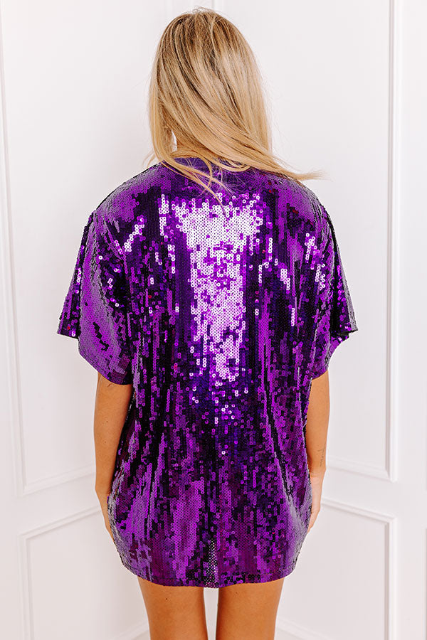 Ultimate Gameday Sequin Tunic - Purple Glam