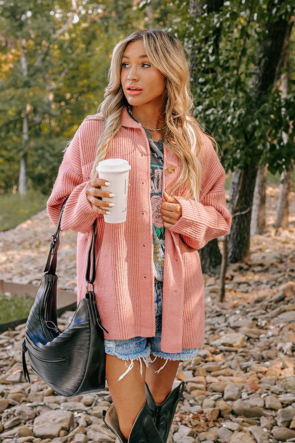 Premium Blush Knit Jacket - Ultimate Fall Essential