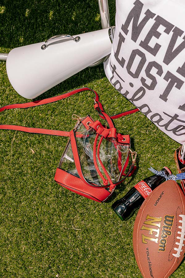 Ultimate Pep Rally Ready Bucket Bag in Vibrant Red