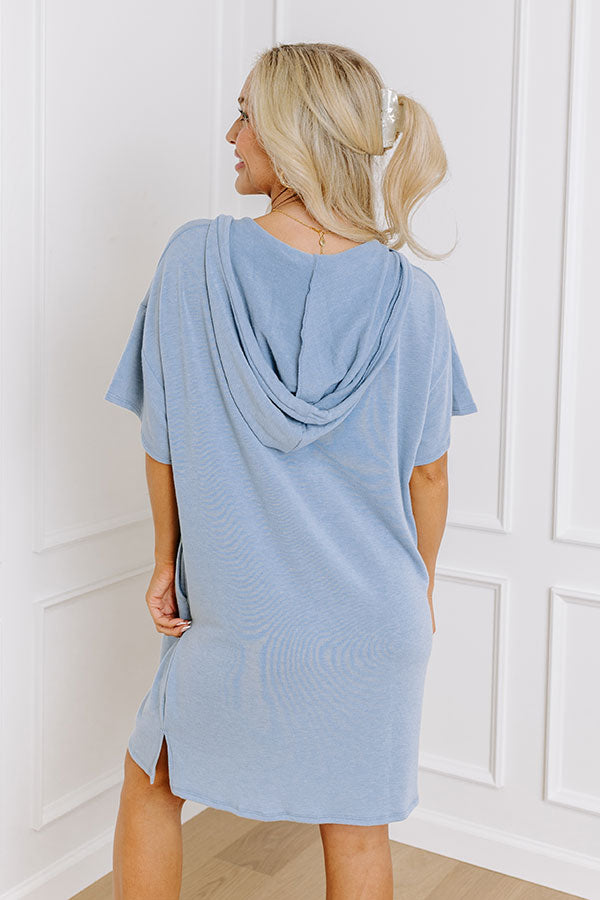 Premium Airy Blue Shift Dress – Calm & Centered Collection