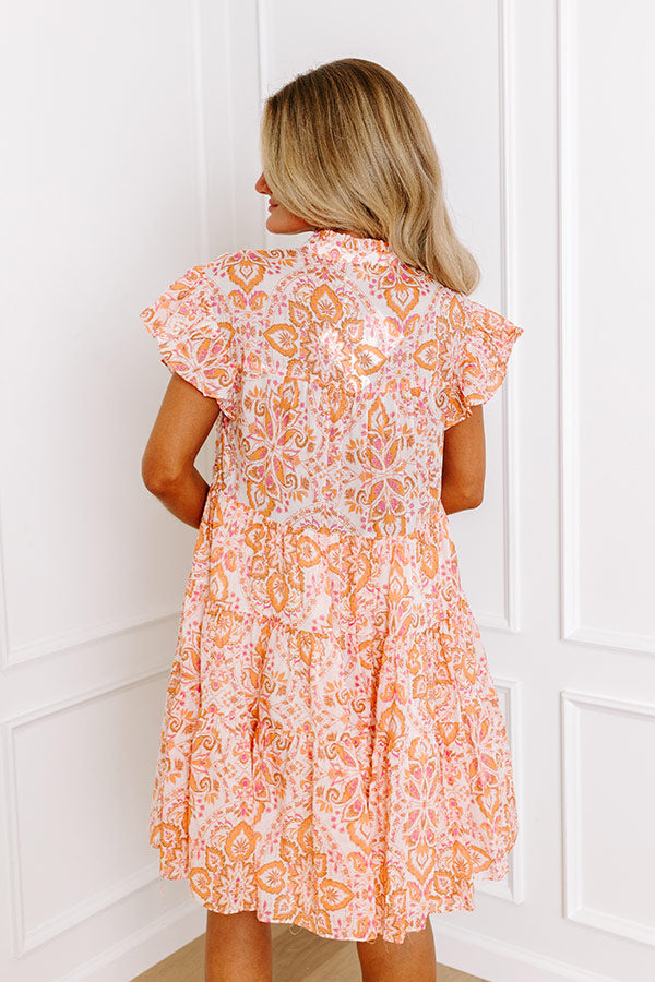 Ultimate Sunday Mimosas Floral Mini Dress