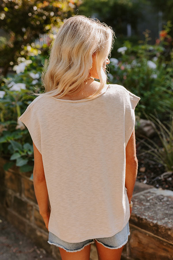 Premium Coastal Cutie Knit Top - Oatmeal